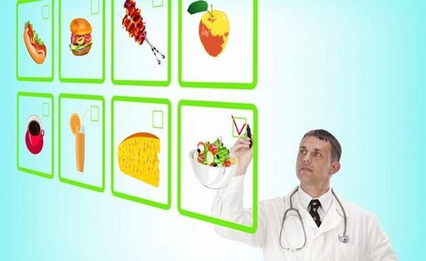 Compilation of a menu in case of exacerbations