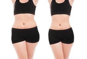 before and after training to lose weight from the sides and abdomen