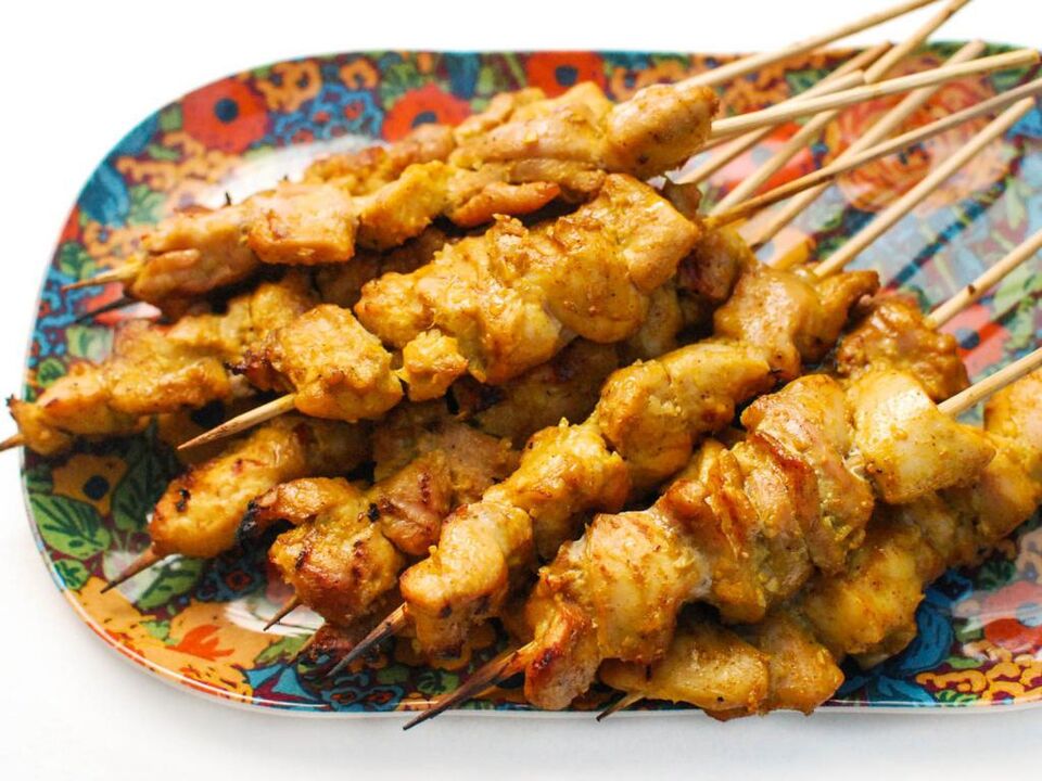 chicken kebab for the Ducan diet
