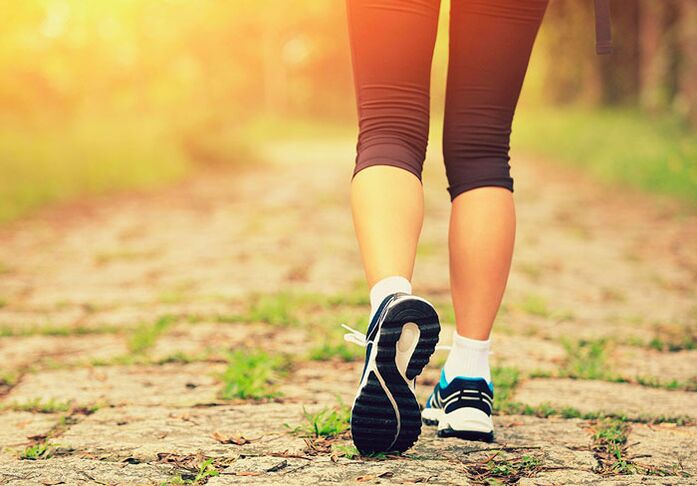 Walk to weight loss of the abdomen and pages
